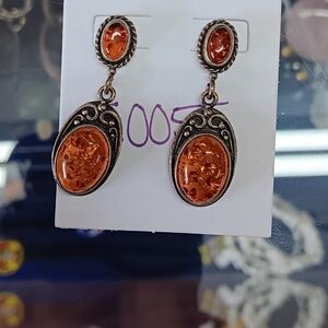 Elegant Orange Drop Earrings